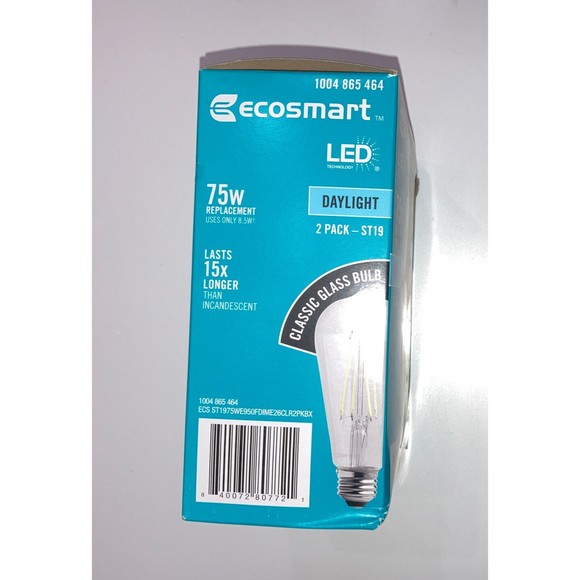 75-Watt Equivalent ST19 Antique Edison Dimmable  Vintage Daylight 4 Bulbs 💡 - Picture 9 of 11